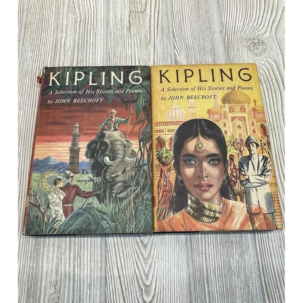 Kipling : A Selection of His Stories and Poems by John Beecroft Vol. 1 & 2 1956